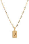 Dean Davidson Initial Pendant Necklace In Gold J