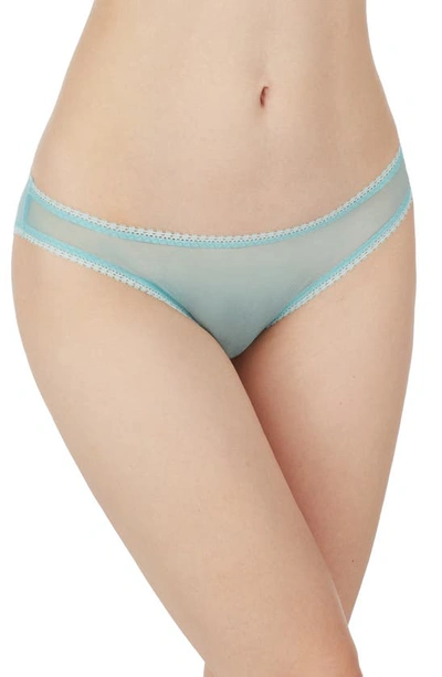 On Gossamer Mesh Bikini In Mint Twist