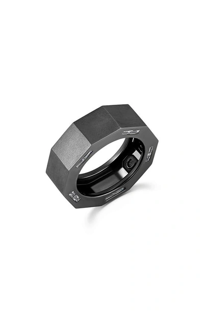 Crislu Bolt Ring In Black Rhodium