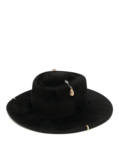 Ruslan Baginskiy Gambler Felt Hat In Black