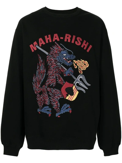 Maharishi Logo-print Sweatshirt In Black