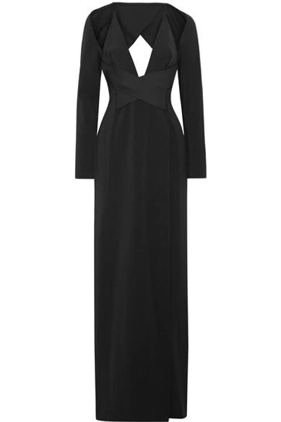 Dion Lee Cutout Crepe Gown In Black