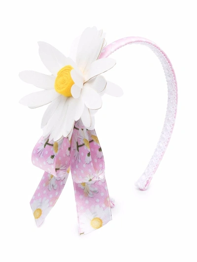 Monnalisa Kids' Floral-appliqué Hairband In Pink
