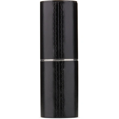 La Bouche Rouge Refillable Leather Lipstick Case – Black In Na