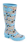 Hunter Kids' Disney Print Rainboot In Borealis Blue