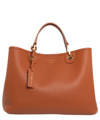 Emporio Armani Medium Myea Shopper Bag With Deer Print In Brown
