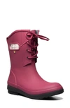 Bogs Amanda Ii Lace-up Waterproof Boot In Berry