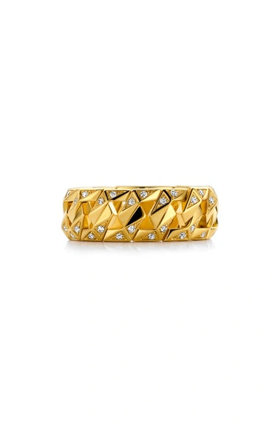 Bare Bond Signature Diamond Ring In Yellow Gold