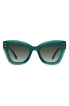 Isabel Marant Green Cat-eye Sunglasses In 1ed9k Green