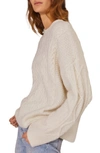 Favorite Daughter Oversize Cable Knit Sweater In White