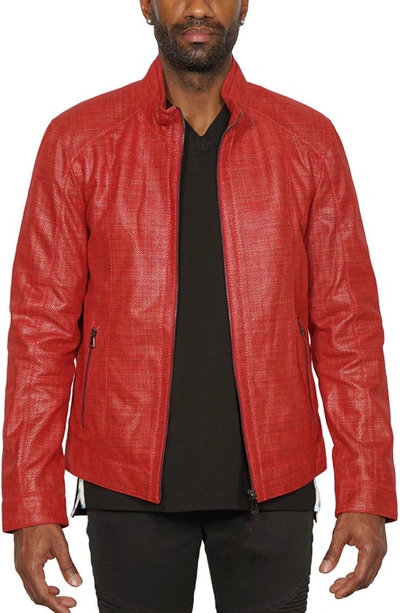 Maceoo Lambskin Leather Jacket In Red