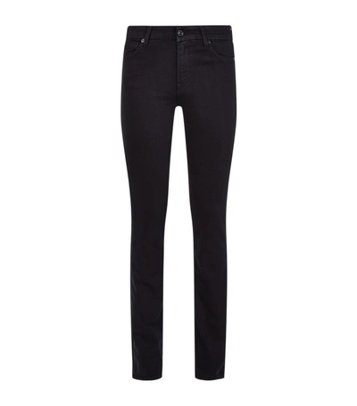 7 For All Mankind Slim Illusion Kimmie Straight Jeans In Black