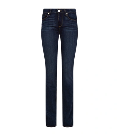 Paige Skyline Straight Mid-rise Jeans In Blue