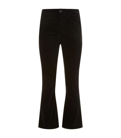 Citizens Of Humanity Drew Crop Flare Velvet Jeans In Black