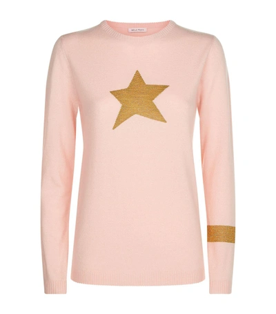 Bella Freud Lurex Star Sweater In Pink