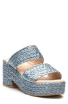 Coconuts By Matisse Ocean Ave Espadrille Platform Slide Sandal In Slate