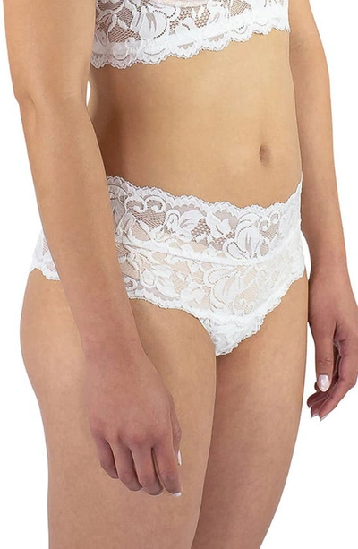 Everviolet Vela High Waist Brazilian Panties In White