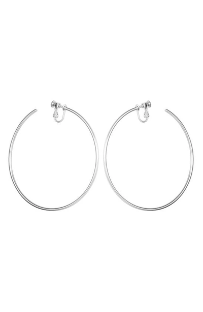 Vince Camuto Clip-on Hoop Earrings In Silver