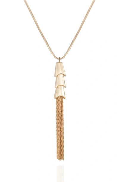 Vince Camuto Tassle Pendant Necklace In Gold-tone