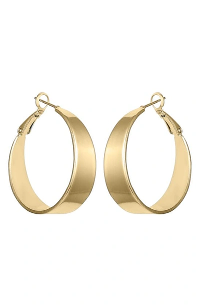 Vince Camuto Tapered Hoop Earrings In Gold-tone