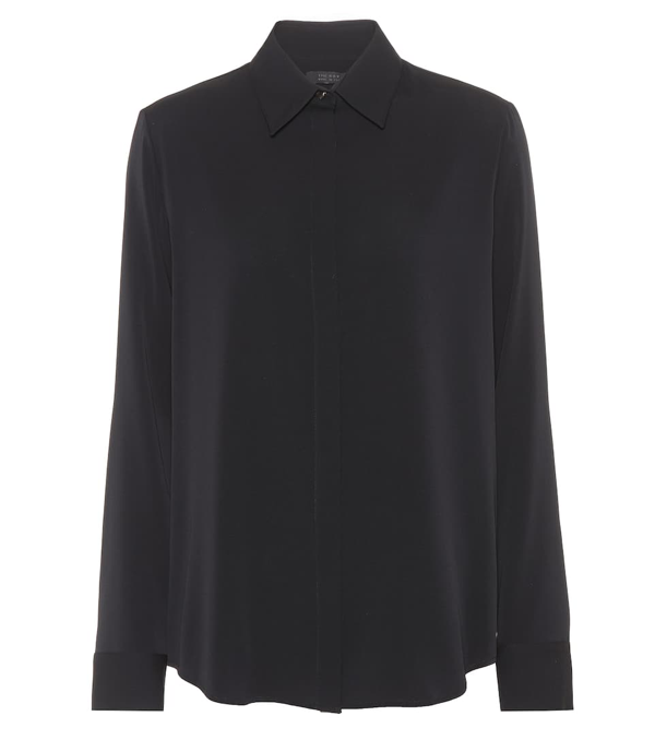 The Row Women's Essentials Petan Stretch Silk Shirt In Black | ModeSens