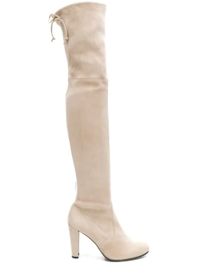 Stuart Weitzman Highland Boots In Neutrals