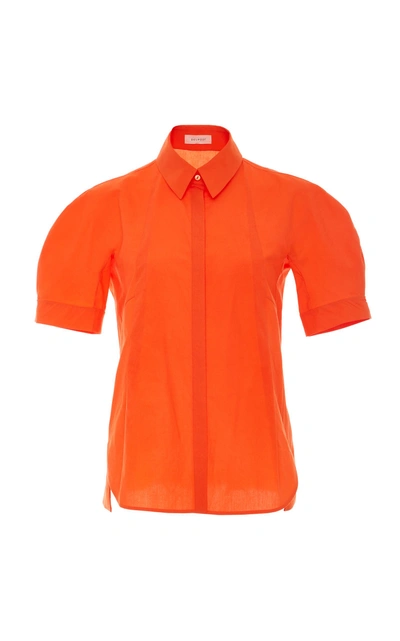 Delpozo Puff Sleeve Shirt In Orange