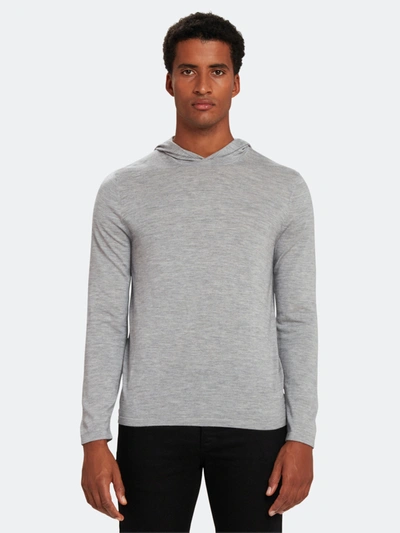 Vince Featherweight Pullover Hoodie In Heather Grey