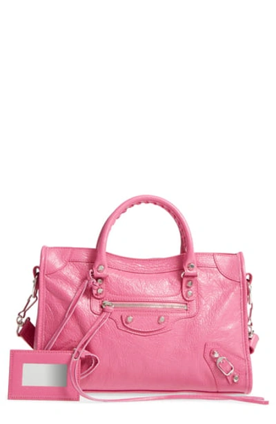 Balenciaga Small Classic City Leather Tote - Pink In Rose