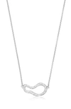Monica Vinader Riva Pod Diamond Pendant Necklace In Silver