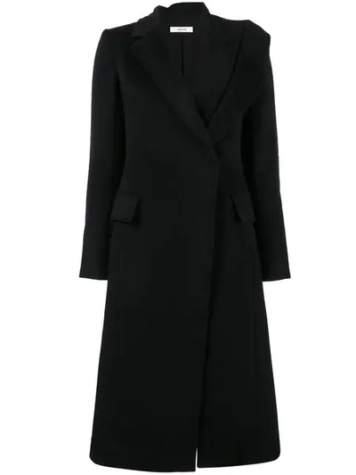 Adeam Asymmetric Tailored Coat In Black