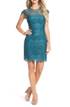 Bb Dakota Jayce Lace Sheath Dress In Evergreen