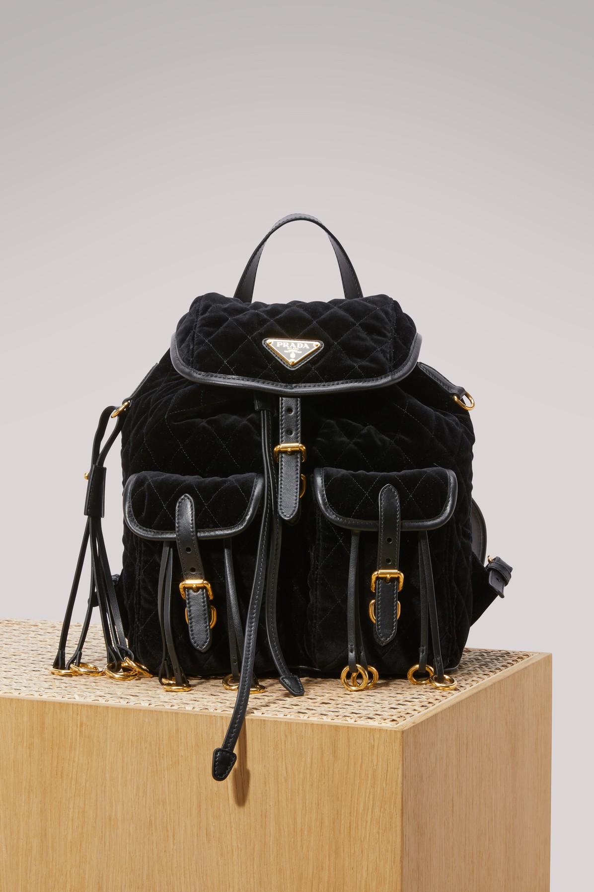 Prada Velvet Backpack ModeSens