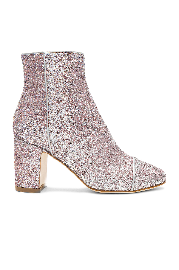 Polly Plume Ally Sparkling Ankle Boots In Pink ModeSens