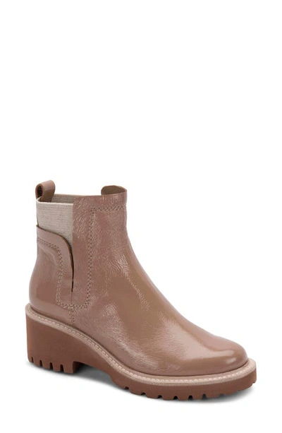 Dolce Vita Women's Huey Pull On Booties In Cafe Patent