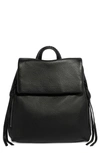 Aimee Kestenberg Bali Leather Backpack In Black With Shiny Black