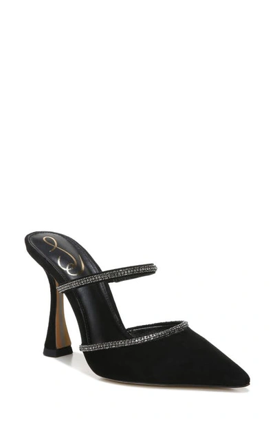 Sam Edelman Women's Anita Embellished High Heel Mules In Black