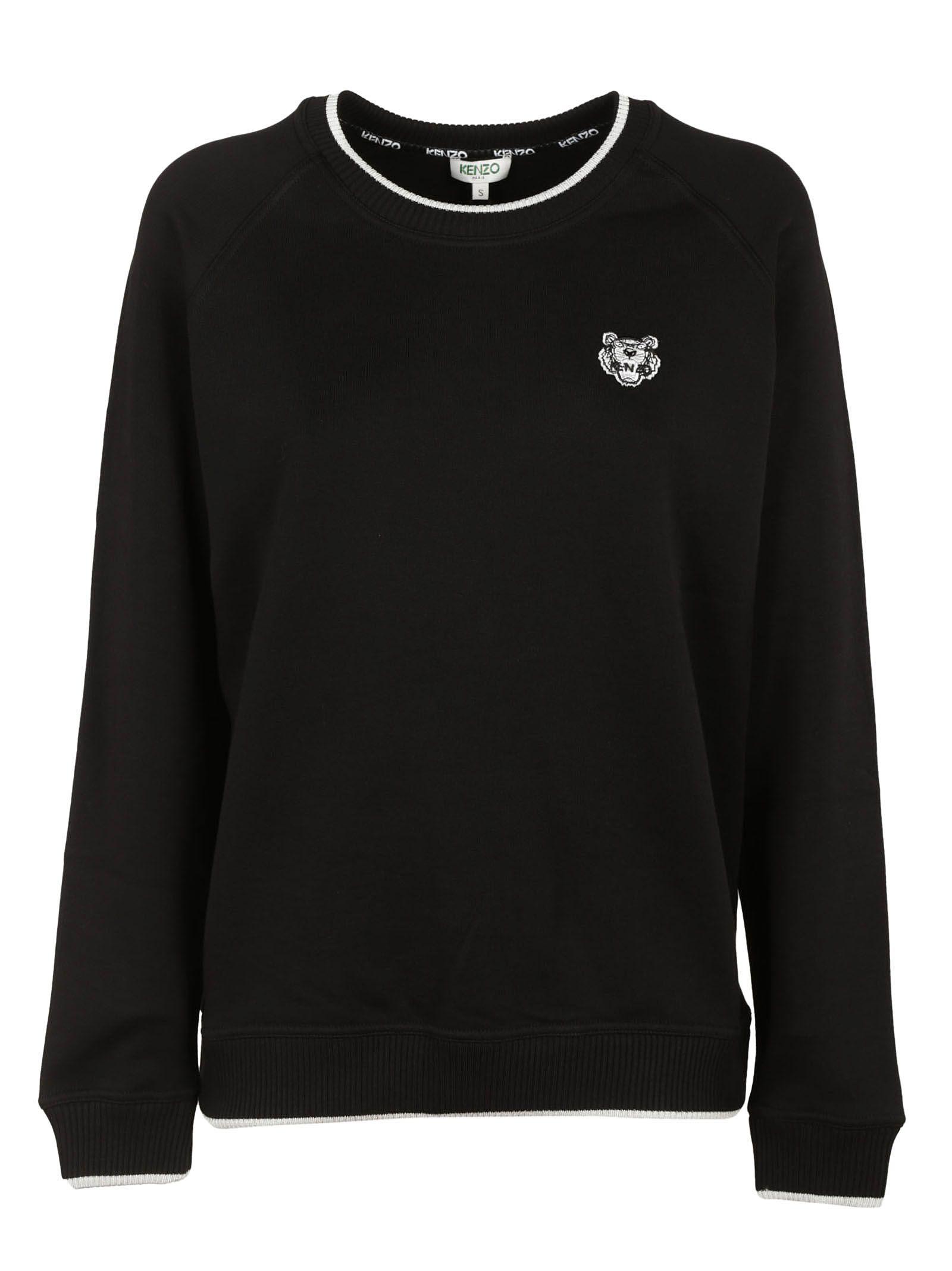 Kenzo Logo Patch Sweatshirt In Black | ModeSens