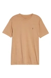 Allsaints Brace Tonic Crewneck T-shirt In Cord Brown