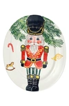 Vietri Nutcrackers Oval Platter In Red