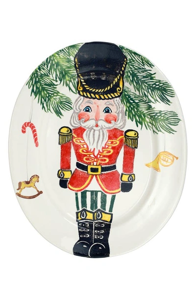 Vietri Nutcrackers Oval Platter In Red