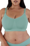 Bravado Designs Body Silk Seamless Recycled Nylon Blend Wireless Maternity/nursing Bra In Jade