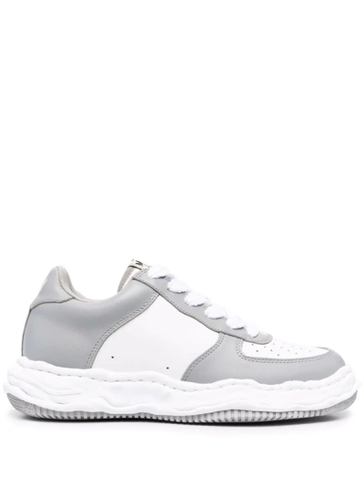 Miharayasuhiro Wayne Leather Low-top Sneakers In Grey