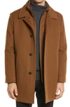 Hart Schaffner Marx Macbeth Car Coat With Bib In Vicuna