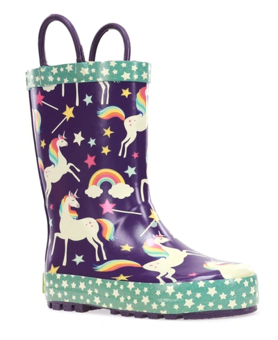 Western Chief Toddler's And Little Girl's Unicorn Dreams Rain Boot In Purple