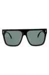 Mita Sustainable Eyewear 59mm Square Sunglasses In Shiny Black/ Shiny Black