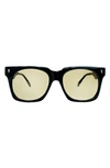 Mita Sustainable Eyewear 57mm Square Sunglasses In Shiny Black/ Shiny Black