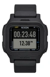 Nixon Regulus Expedition Silicone Strap Digital Chronograph Watch, 47.5mm In All Black