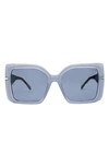 Mita Sustainable Eyewear 60mm Square Sunglasses In Matte Milky Grey/ Grey