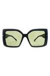 Mita Sustainable Eyewear 60mm Square Sunglasses In H/ Matte Mt